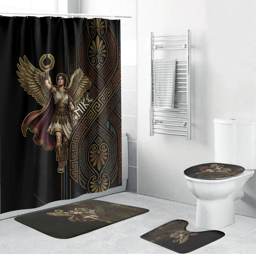Nike Goddess Bathroom Set Ancient Greece Laurel Wreath And Greek Key
