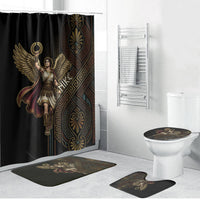 Nike Goddess Bathroom Set Ancient Greece Laurel Wreath And Greek Key