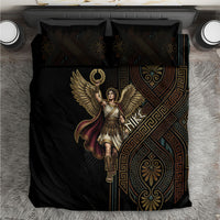 Nike Goddess Bedding Set Ancient Greece Laurel Wreath And Greek Key