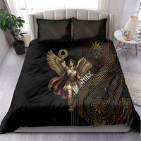 Nike Goddess Bedding Set Ancient Greece Laurel Wreath And Greek Key