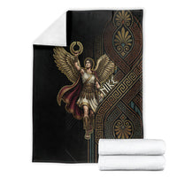 Nike Goddess Blanket Ancient Greece Laurel Wreath And Greek Key
