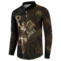 Nike Goddess Button Sweatshirt Ancient Greece Laurel Wreath And Greek Key