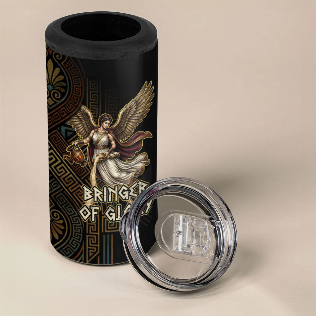 Nike Goddess 4 in 1 Can Cooler Tumbler Ancient Greece Laurel Wreath And Greek Key