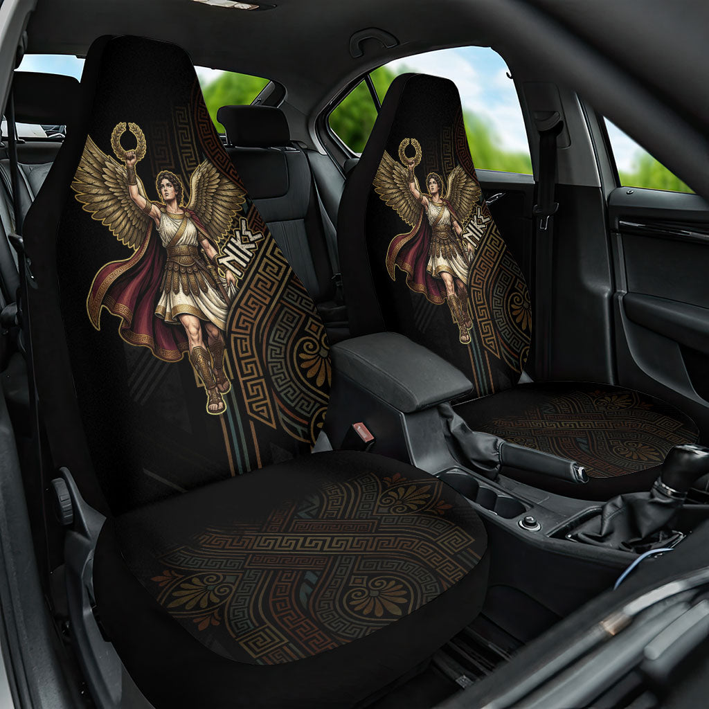 Nike Goddess Car Seat Cover Ancient Greece Laurel Wreath And Greek Key