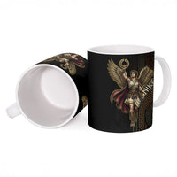 Nike Goddess Ceramic Mug Ancient Greece Laurel Wreath And Greek Key