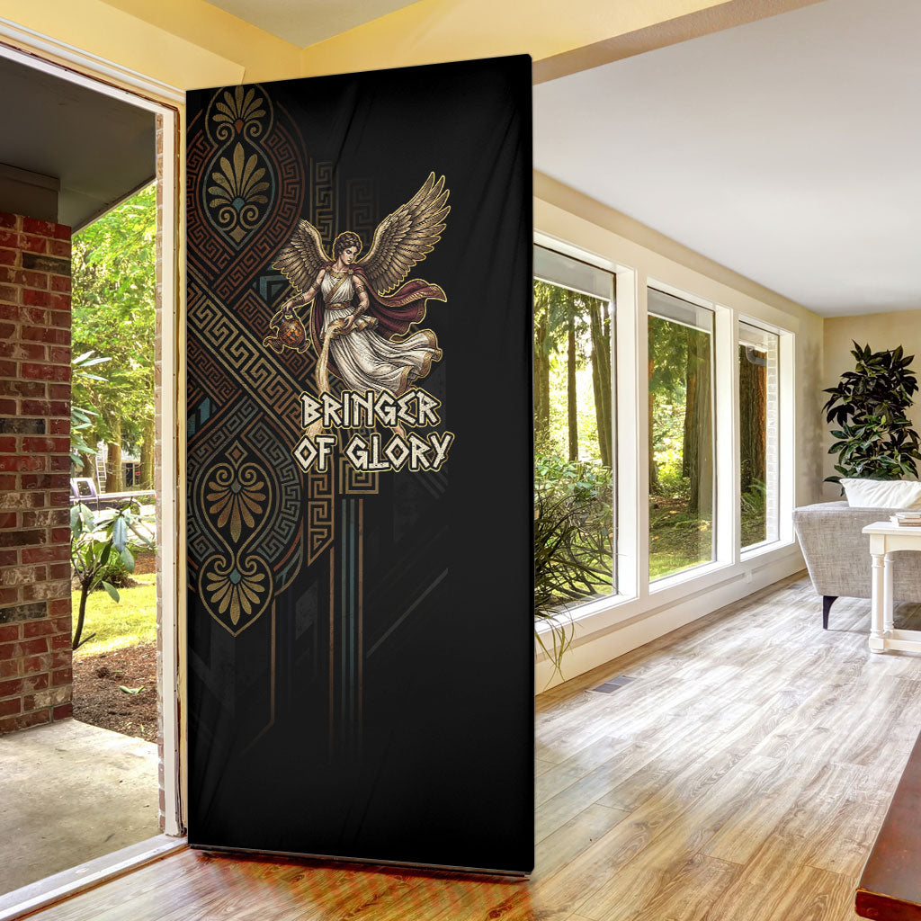 Nike Goddess Door Cover Ancient Greece Laurel Wreath And Greek Key