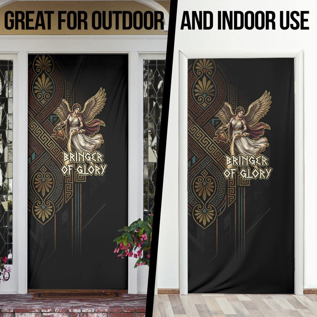 Nike Goddess Door Cover Ancient Greece Laurel Wreath And Greek Key