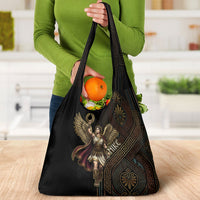 Nike Goddess Grocery Bag Ancient Greece Laurel Wreath And Greek Key