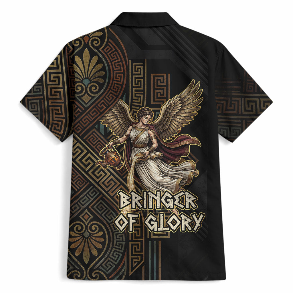 Nike Goddess Hawaiian Shirt Ancient Greece Laurel Wreath And Greek Key