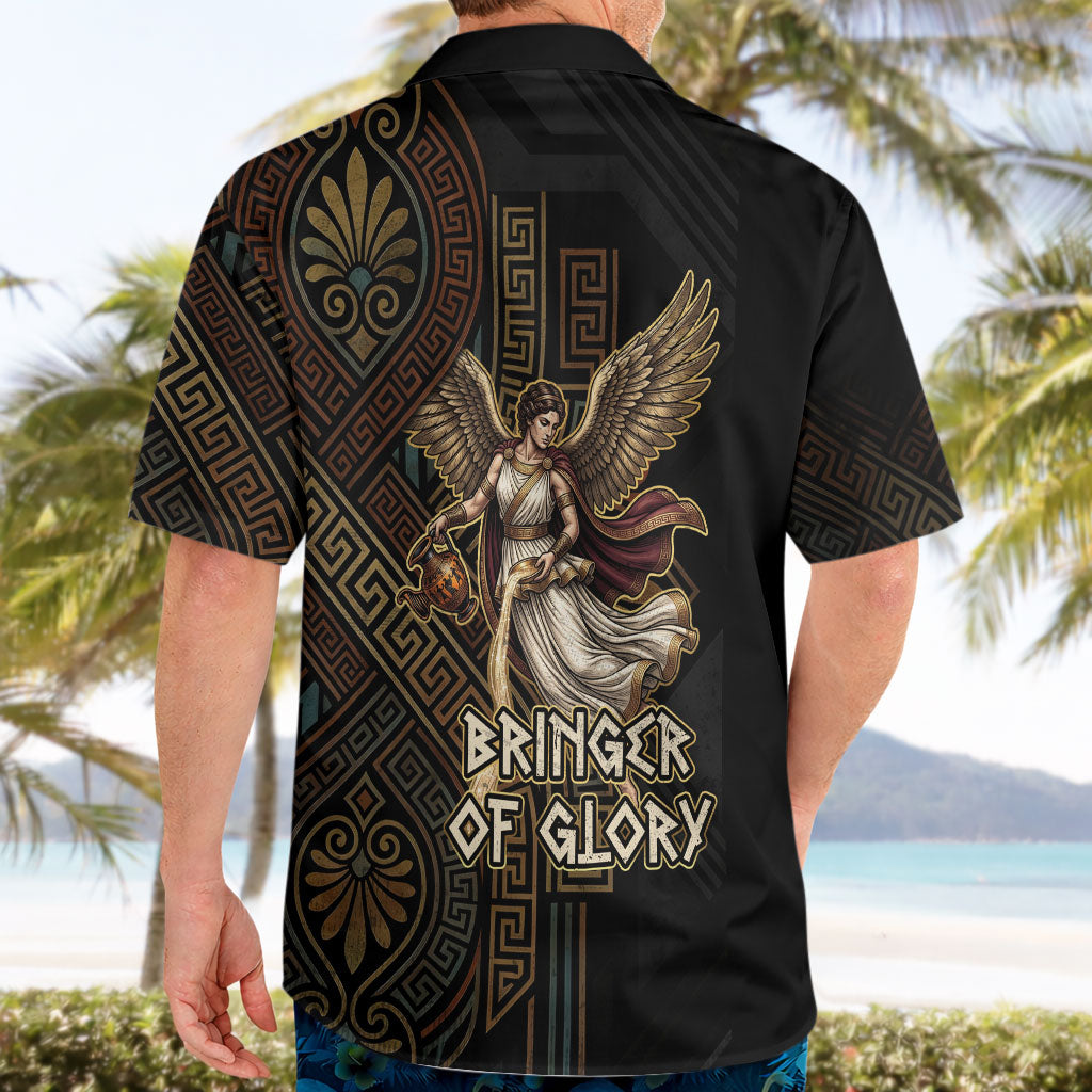Nike Goddess Hawaiian Shirt Ancient Greece Laurel Wreath And Greek Key