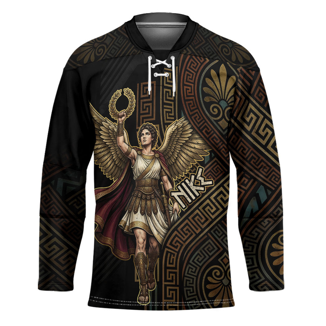 Nike Goddess Hockey Jersey Ancient Greece Laurel Wreath And Greek Key