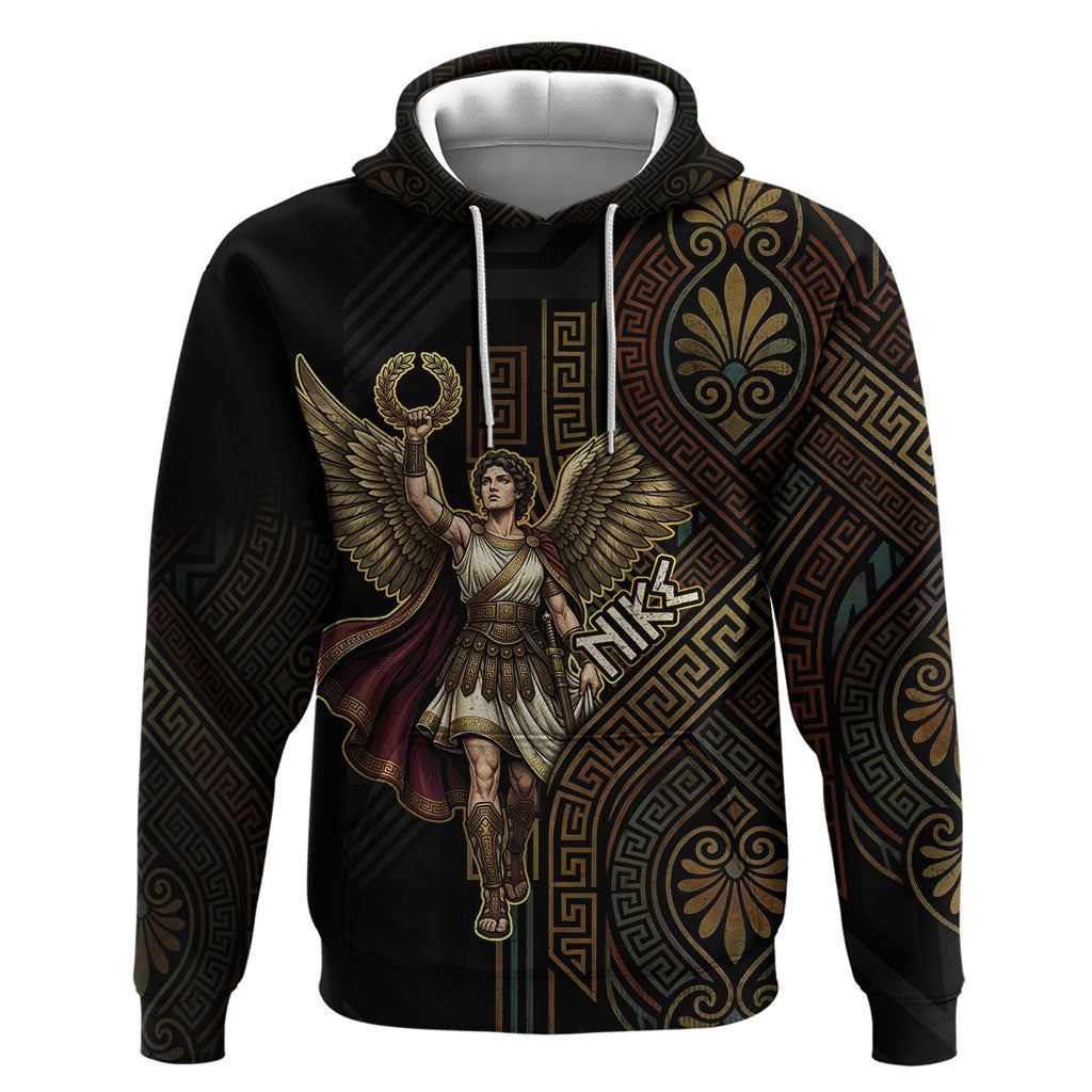 Nike Goddess Hoodie Ancient Greece Laurel Wreath And Greek Key