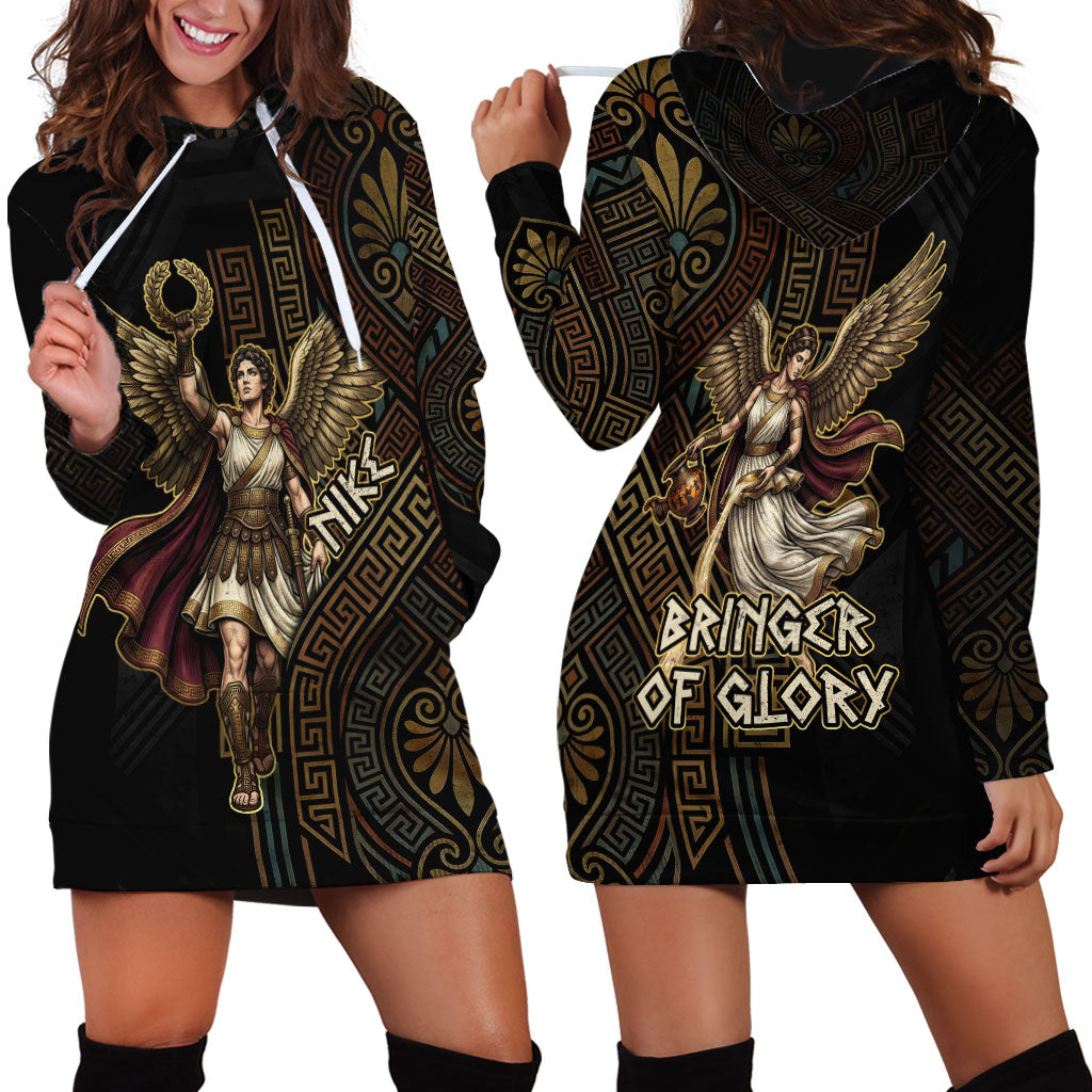 Nike Goddess Hoodie Dress Ancient Greece Laurel Wreath And Greek Key