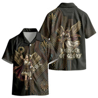 Nike Goddess Kid Hawaiian Shirt Ancient Greece Laurel Wreath And Greek Key