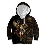 Nike Goddess Kid Hoodie Ancient Greece Laurel Wreath And Greek Key