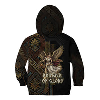 Nike Goddess Kid Hoodie Ancient Greece Laurel Wreath And Greek Key