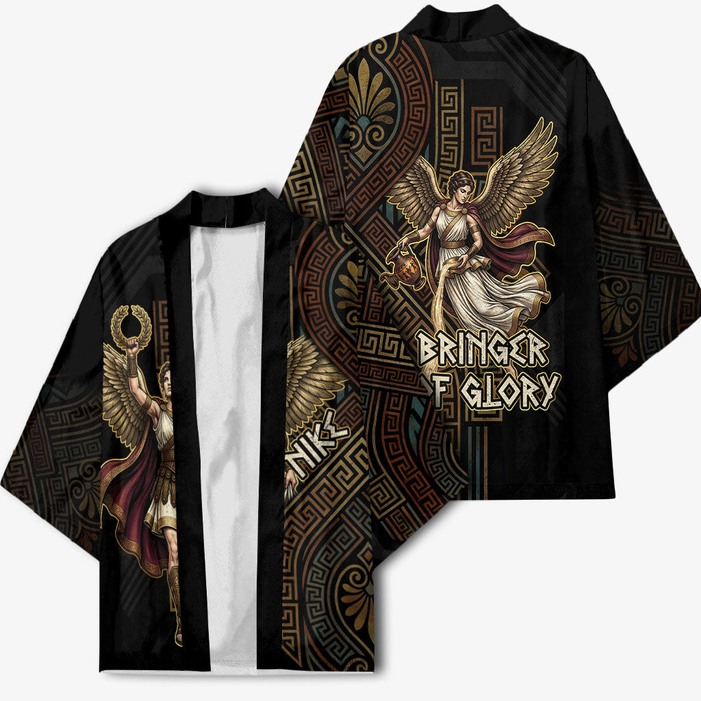 Nike Goddess Kimono Ancient Greece Laurel Wreath And Greek Key