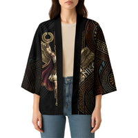 Nike Goddess Kimono Ancient Greece Laurel Wreath And Greek Key