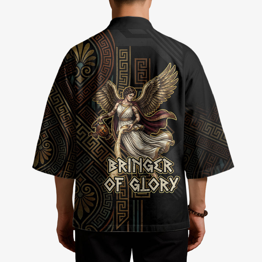 Nike Goddess Kimono Ancient Greece Laurel Wreath And Greek Key