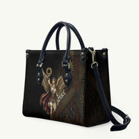 Nike Goddess Leather Bag Ancient Greece Laurel Wreath And Greek Key