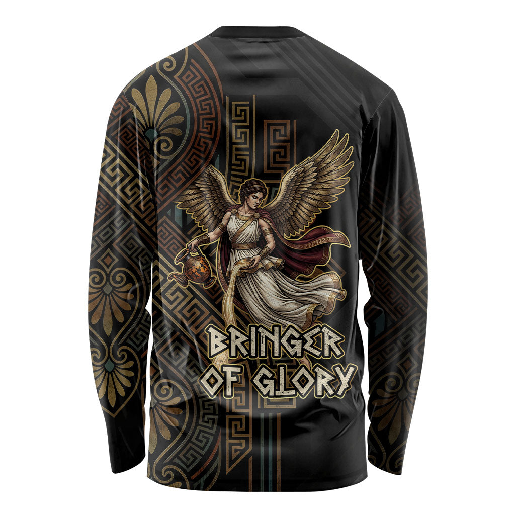 Nike Goddess Long Sleeve Shirt Ancient Greece Laurel Wreath And Greek Key