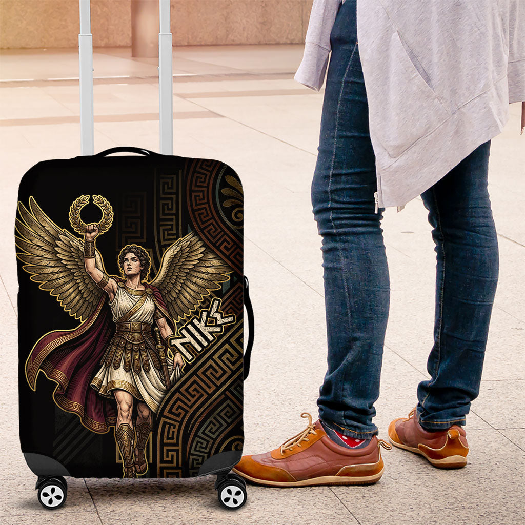 Nike Goddess Luggage Cover Ancient Greece Laurel Wreath And Greek Key
