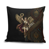 Nike Goddess Pillow Cover Ancient Greece Laurel Wreath And Greek Key