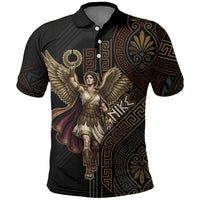 Nike Goddess Polo Shirt Ancient Greece Laurel Wreath And Greek Key