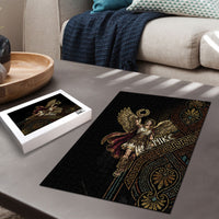 Nike Goddess Puzzle Ancient Greece Laurel Wreath And Greek Key