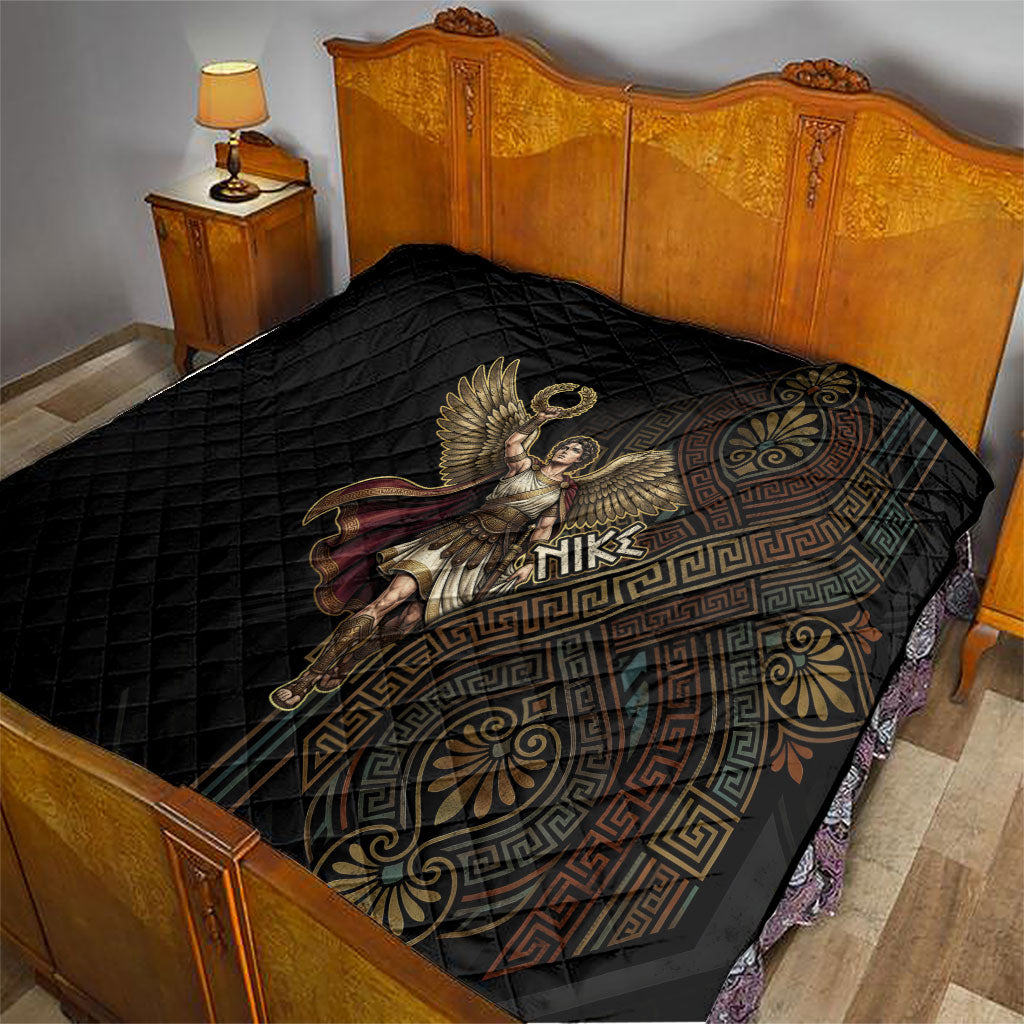 Nike Goddess Quilt Ancient Greece Laurel Wreath And Greek Key
