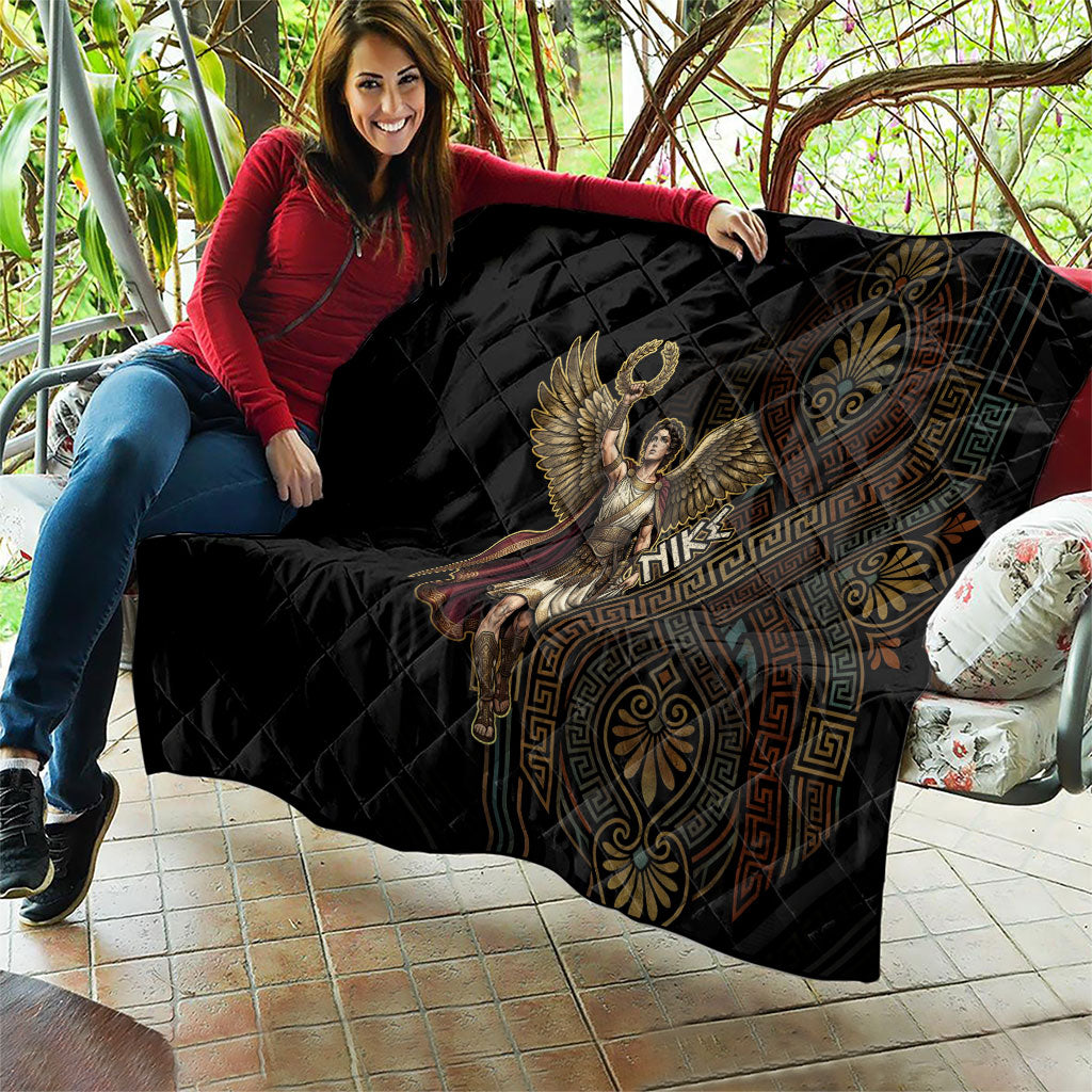 Nike Goddess Quilt Ancient Greece Laurel Wreath And Greek Key