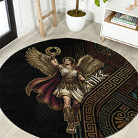 Nike Goddess Round Carpet Ancient Greece Laurel Wreath And Greek Key