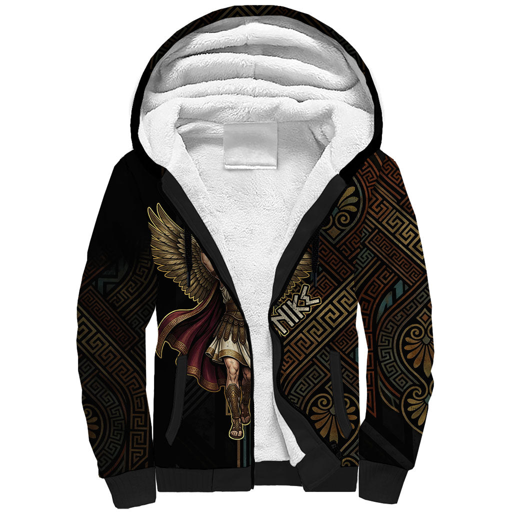 Nike Goddess Sherpa Hoodie Ancient Greece Laurel Wreath And Greek Key
