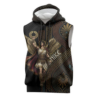 Nike Goddess Sleeveless Hoodie Ancient Greece Laurel Wreath And Greek Key
