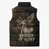 Nike Goddess Sleeveless Puffer Jacket Ancient Greece Laurel Wreath And Greek Key