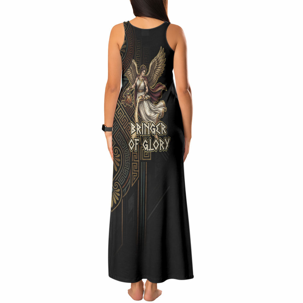 Nike Goddess Tank Maxi Dress Ancient Greece Laurel Wreath And Greek Key