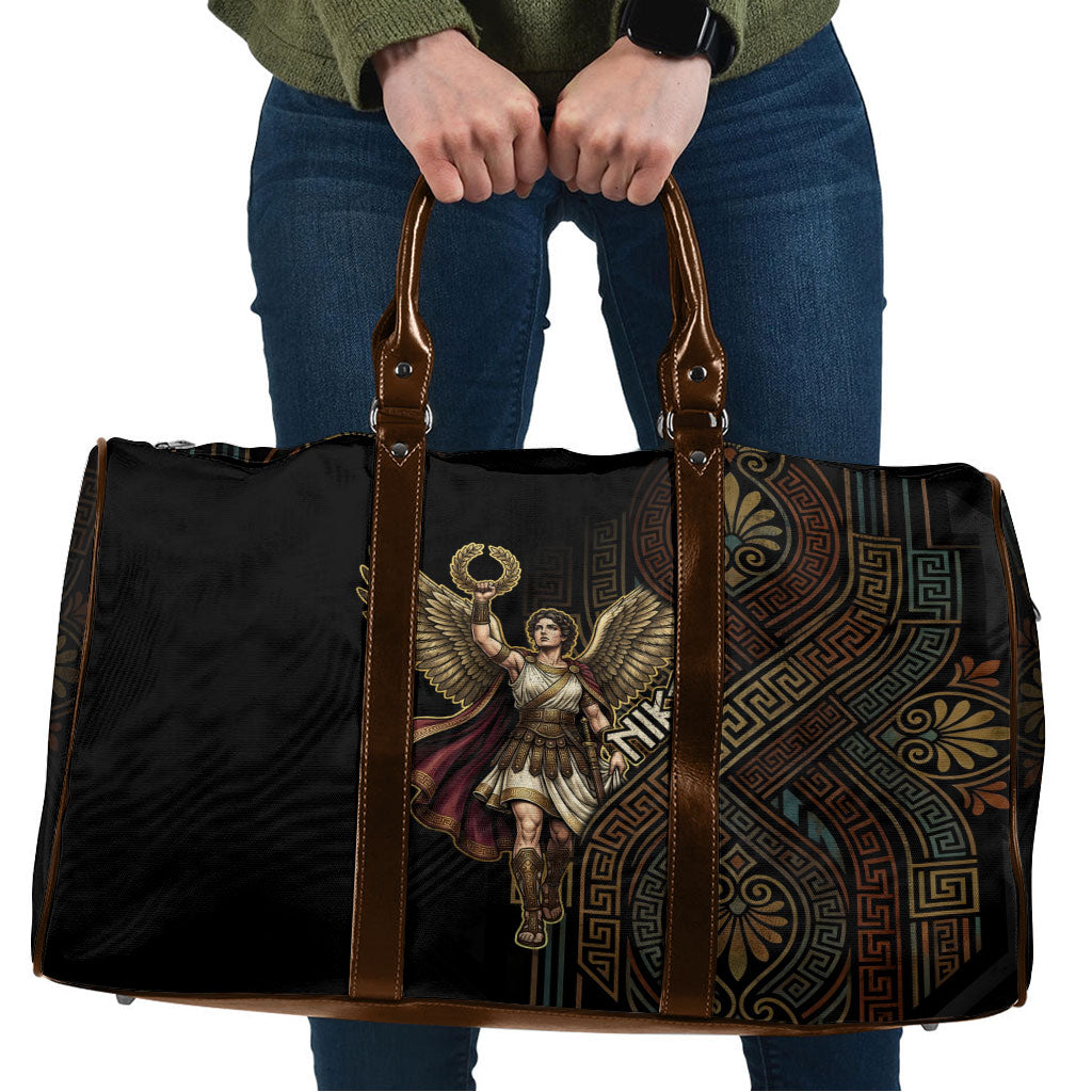 Nike Goddess Travel Bag Ancient Greece Laurel Wreath And Greek Key