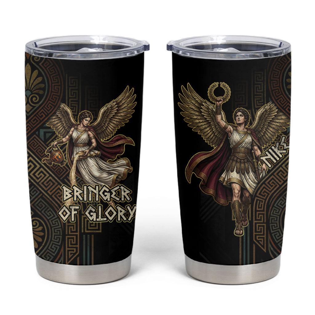 Nike Goddess Tumbler Cup Ancient Greece Laurel Wreath And Greek Key