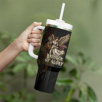 Nike Goddess Tumbler With Handle Ancient Greece Laurel Wreath And Greek Key