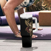 Nike Goddess Tumbler With Handle Ancient Greece Laurel Wreath And Greek Key