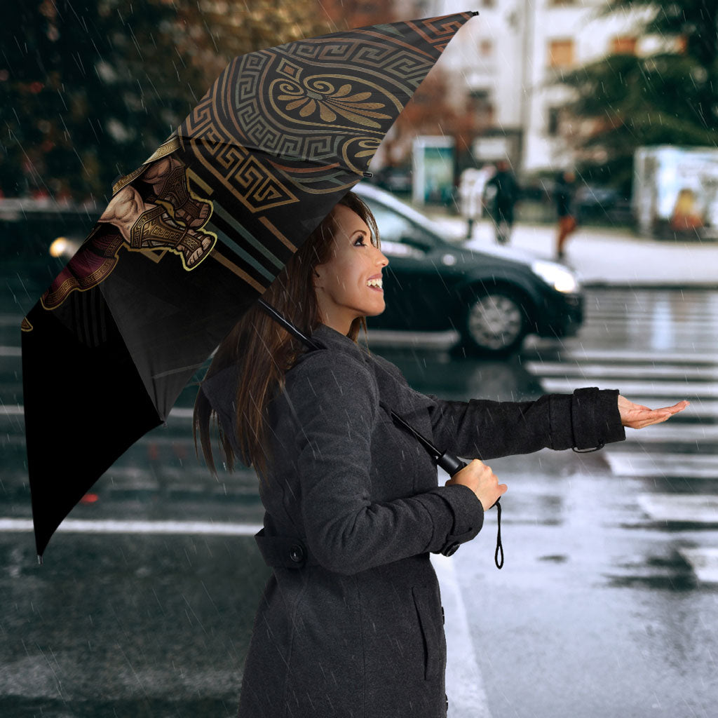 Nike Goddess Umbrella Ancient Greece Laurel Wreath And Greek Key