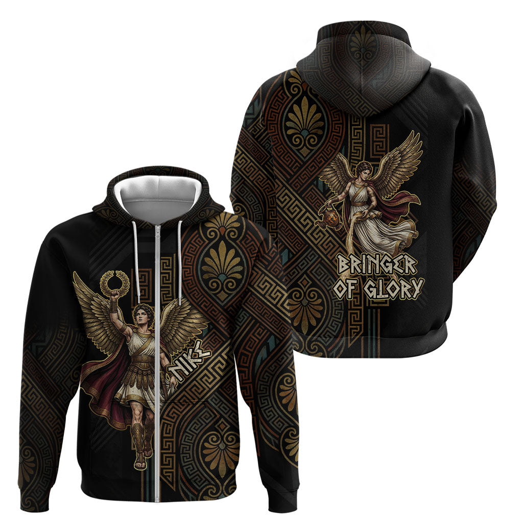 Nike Goddess Zip Hoodie Ancient Greece Laurel Wreath And Greek Key