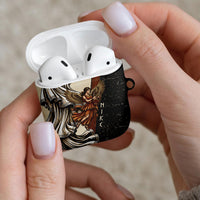 Nike Goddess AirPods Case Winged Goddess Lyre Instrument And Greek Key