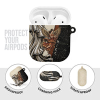 Nike Goddess AirPods Case Winged Goddess Lyre Instrument And Greek Key