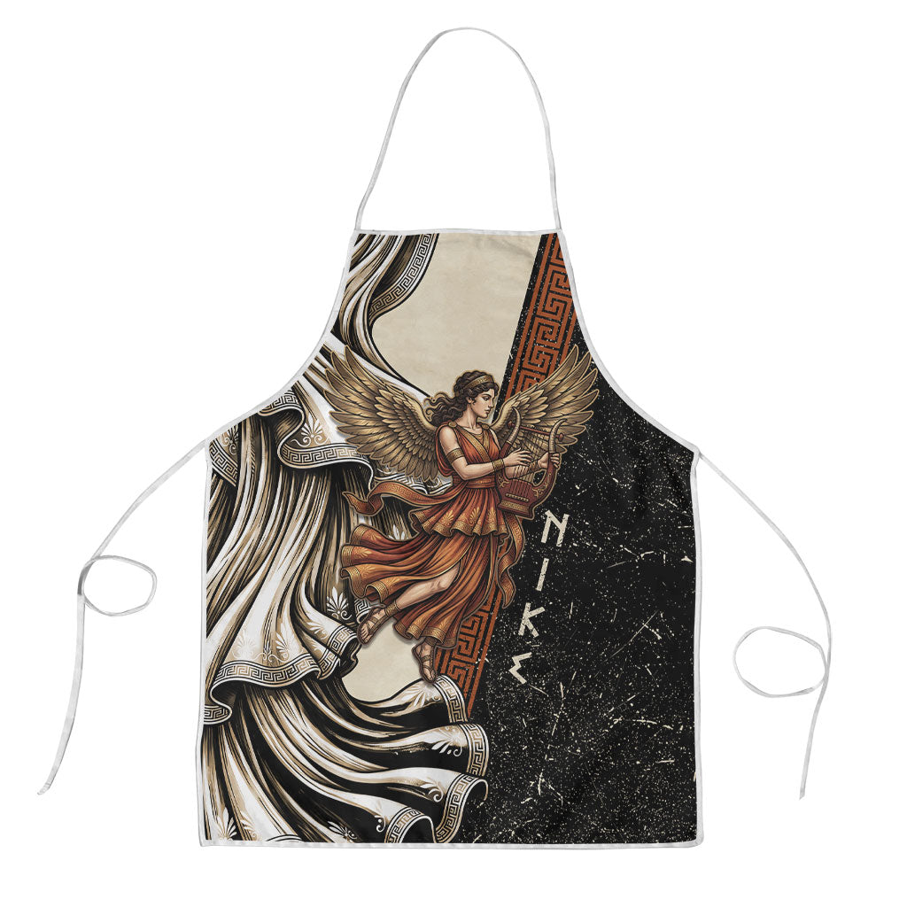 Nike Goddess Apron Winged Goddess Lyre Instrument And Greek Key