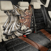 Nike Goddess Back Car Seat Cover Winged Goddess Lyre Instrument And Greek Key