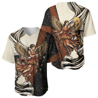 Nike Goddess Baseball Jersey Winged Goddess Lyre Instrument And Greek Key