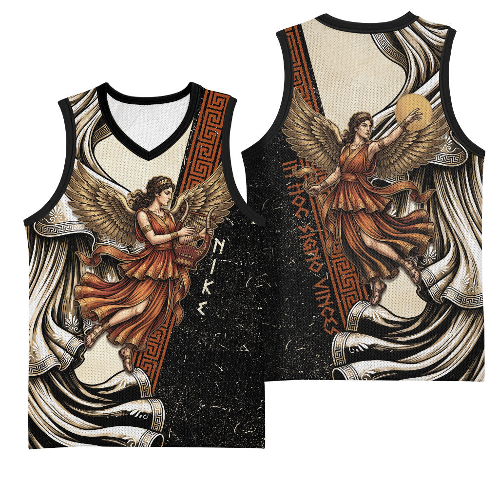 Nike Goddess Basketball Jersey Winged Goddess Lyre Instrument And Greek Key