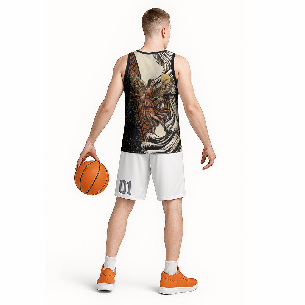 Nike Goddess Basketball Jersey Winged Goddess Lyre Instrument And Greek Key