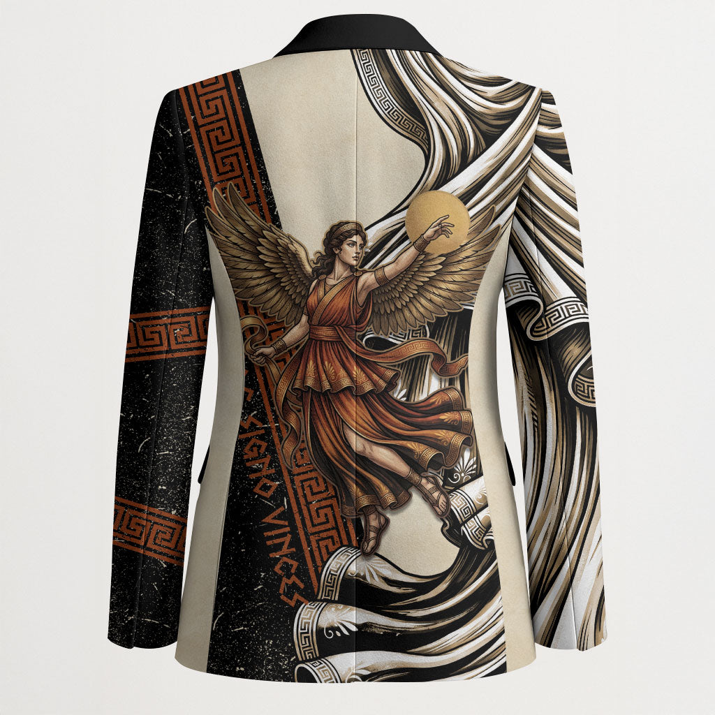 Nike Goddess Blazer Winged Goddess Lyre Instrument And Greek Key